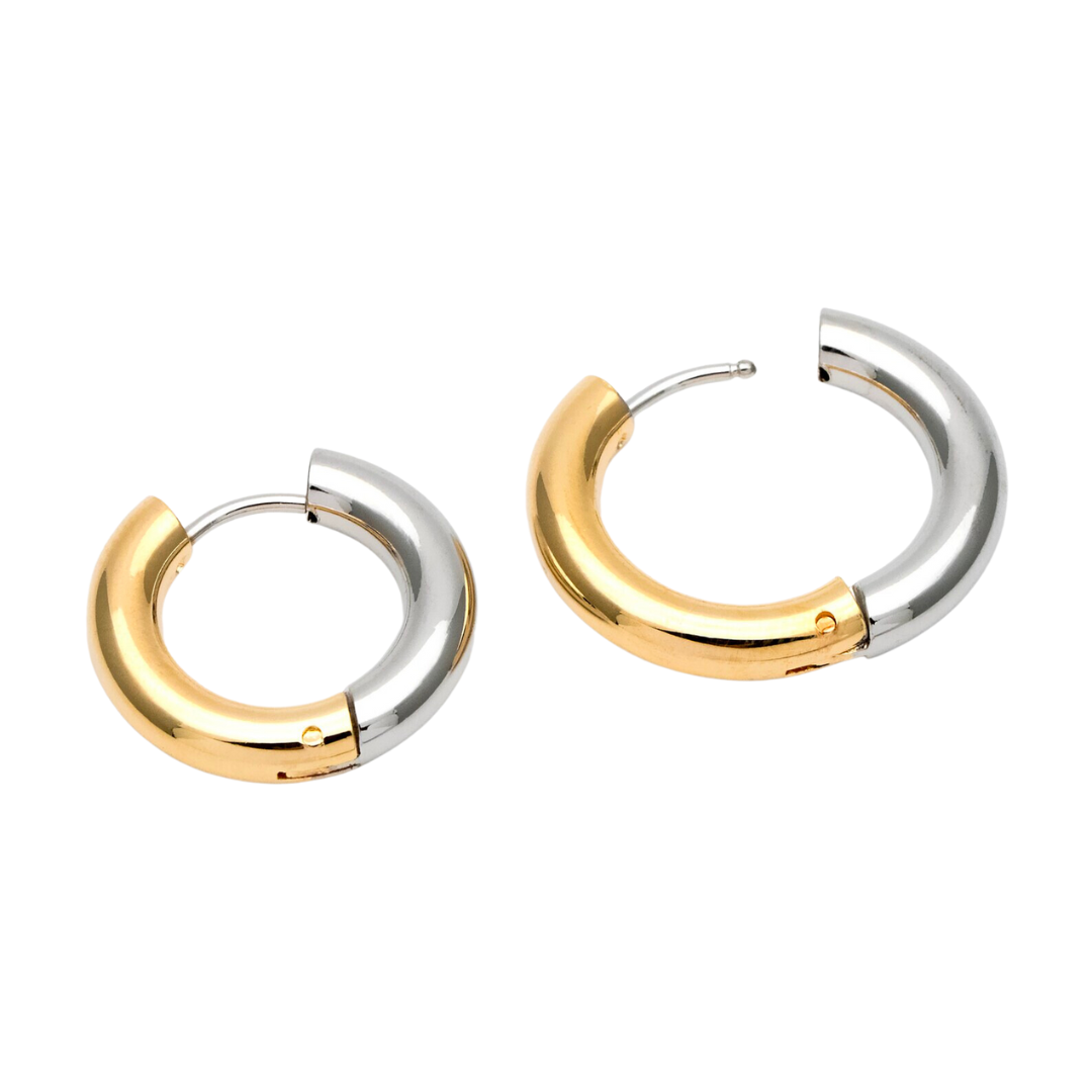 The Bold Two-Tone Hoops