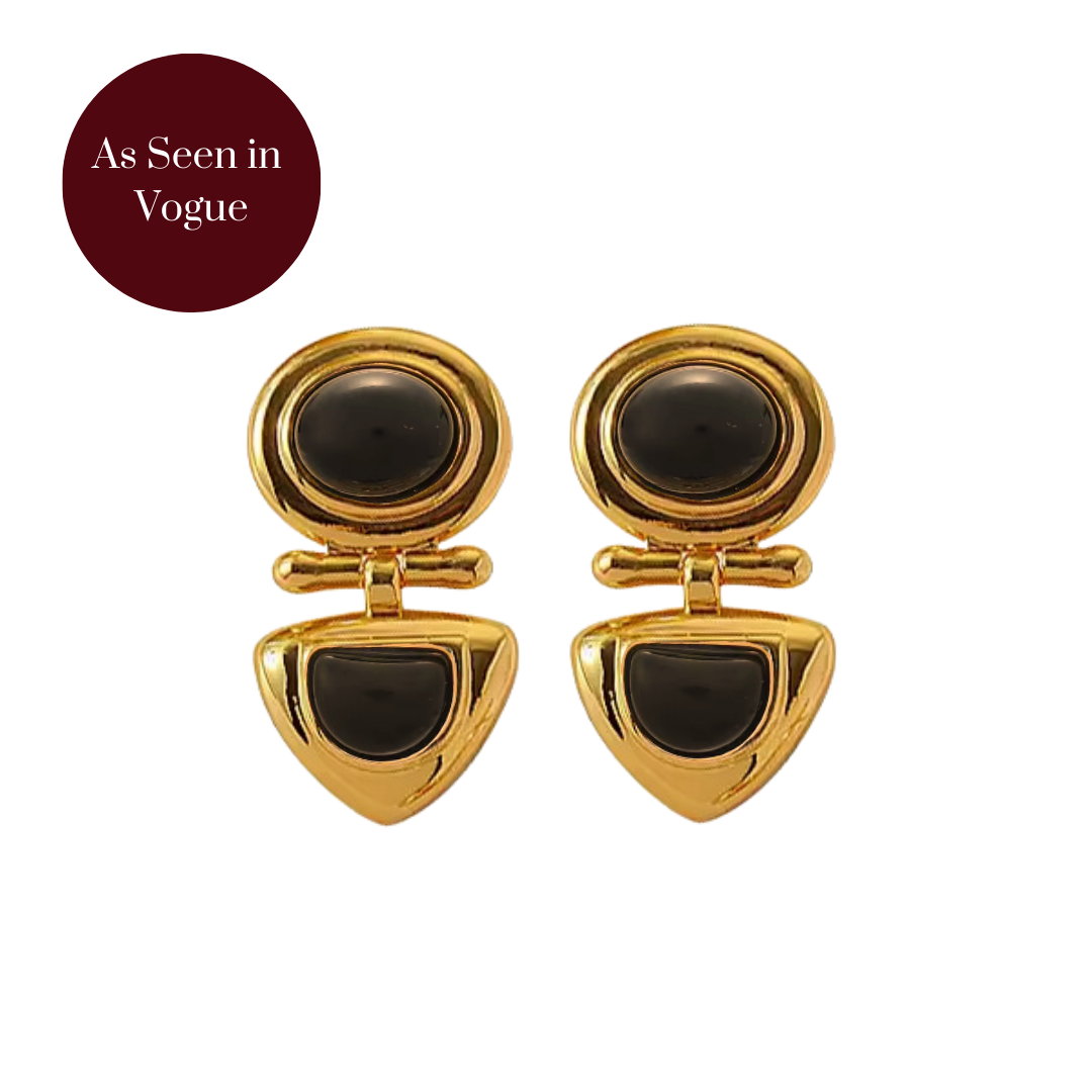 The Townhouse Earrings in Black