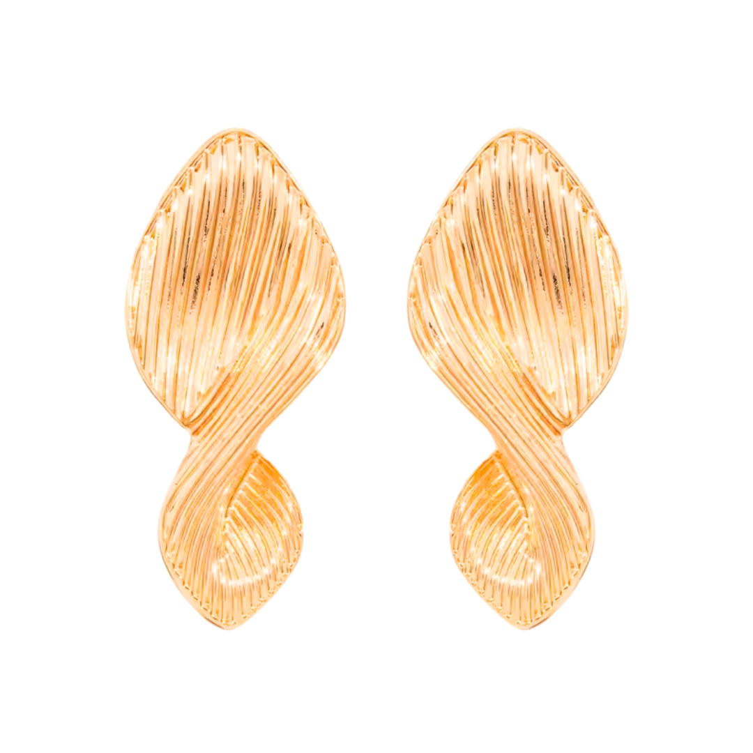 The Piega Earrings in Gold