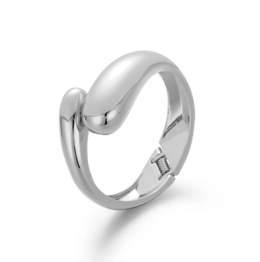 The Overlap Cuff Bracelet in Silver