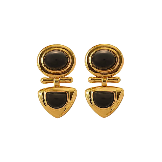 The Townhouse Earrings in Black