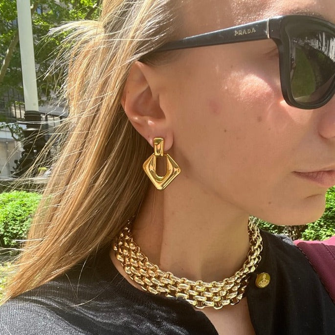 The Yves Earrings in Yellow Gold