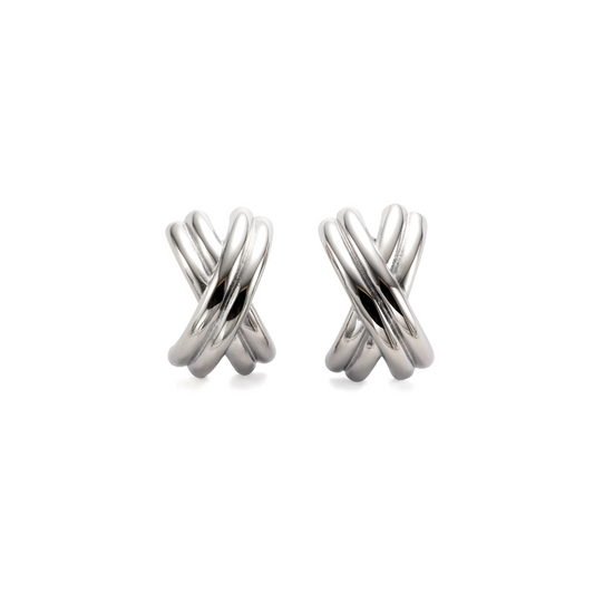 The Marais Earrings in White Gold