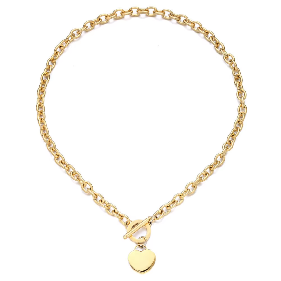 The Heart Necklace in Yellow Gold