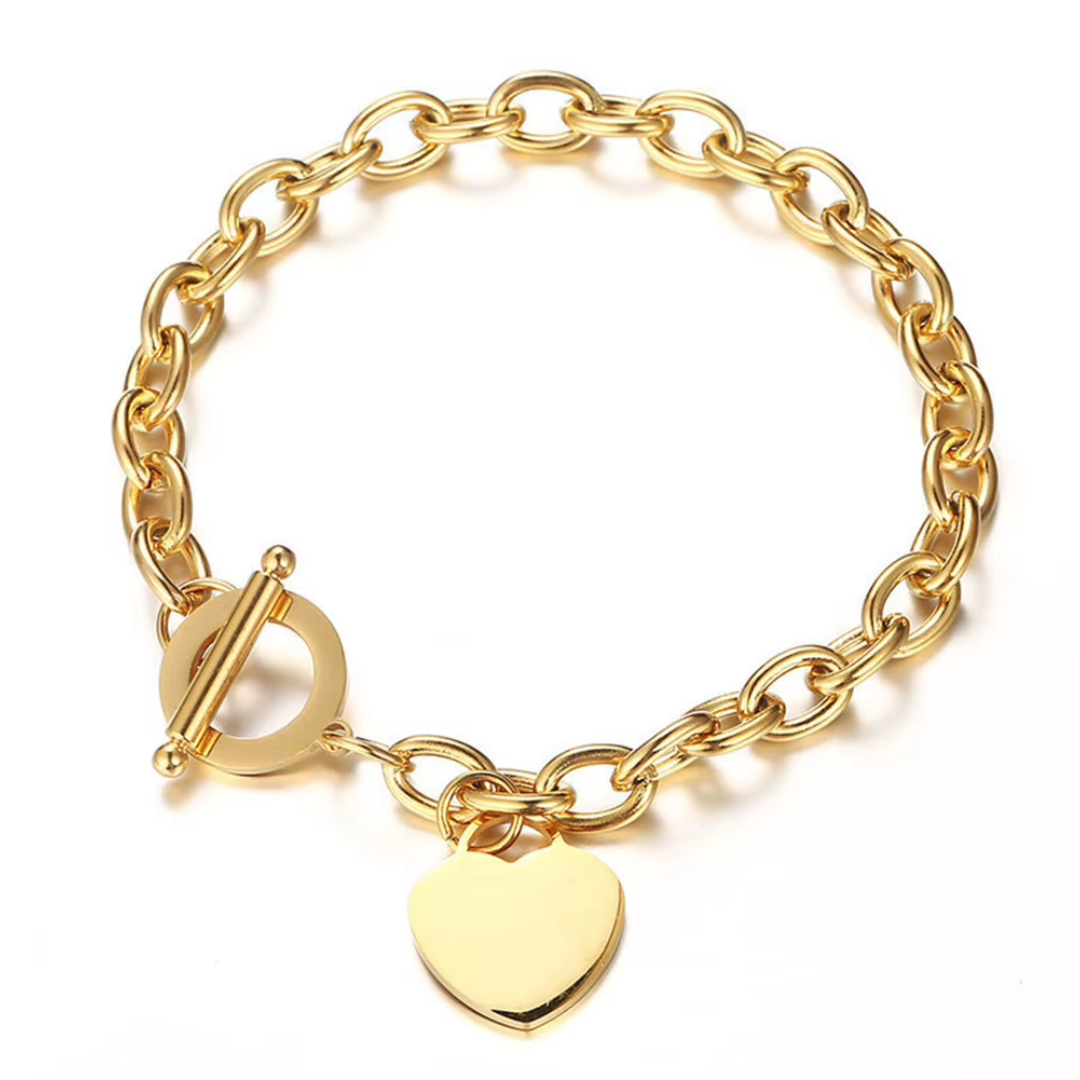 The Heart Bracelet in Yellow Gold