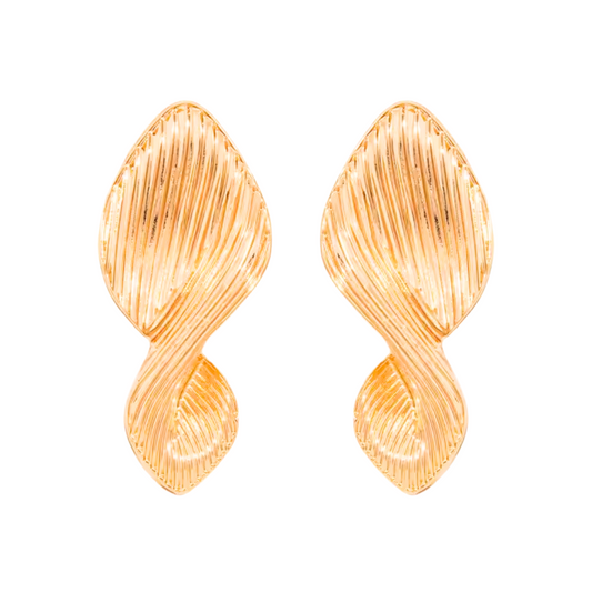 The Piega Earrings in Gold
