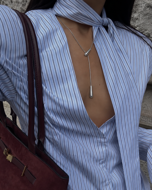 The Perry Street Pendant Necklace in Silver