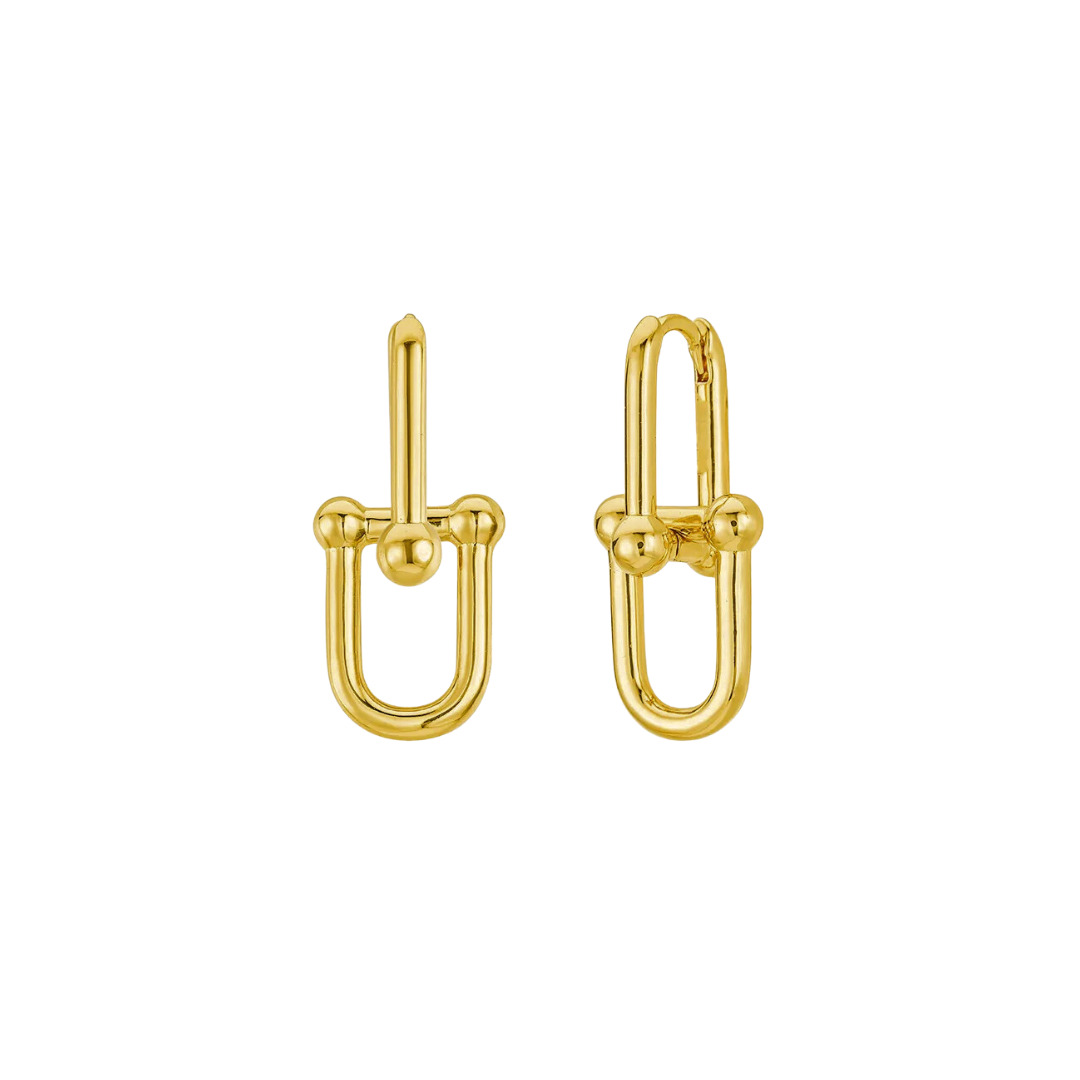 The Chainlink Earrings in Yellow Gold