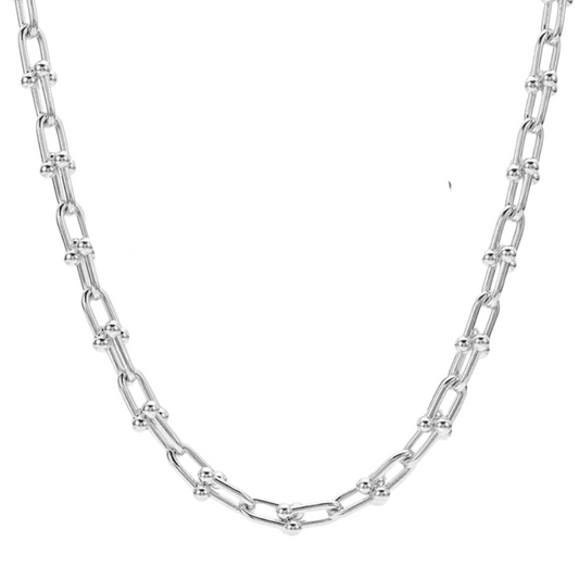 The Chainlink Necklace in White Gold