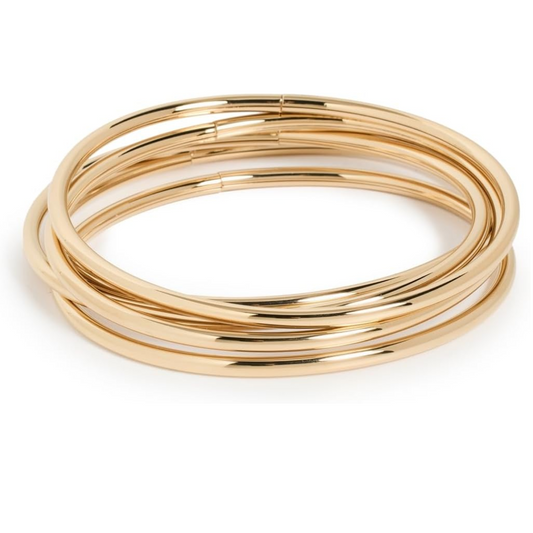 The Bangle Stack in Gold - Set of 5