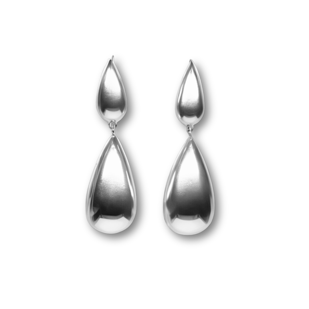 The Oran Earrings in White Gold